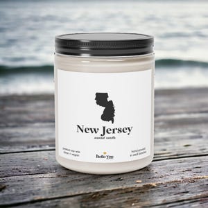 New Jersey Scented Candle: Homesick Gift, Soy Wax