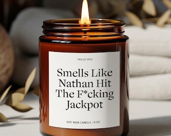 Personalized Engagement Candle, Engagement Present, Newly Engaged Gift Engagement Gift Box Idea Funny Engagement Gifts