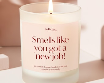 New Job Gift Candle: Funny Congratulations Gift for Coworker