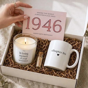 80th Birthday Gift for Women 80th Birthday Card 80th Birthday Gift for Her Gift for Grandma 80th Birthday Gift Set Born in 1946
