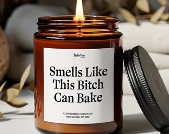 Baker Gift Funny Baking Candle Bakery Gift Culinary Grad Gift This Bitch Can Bake Gift for Chef