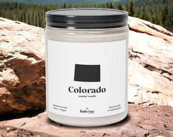 Colorado Scented Candle: Eco-Friendly Soy Wax, Homesick Gift