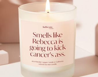 Cancer Gift for Breast Cancer Patient Gift Chemo Care Package Funny Candle Cheer Up Gift for Chemo Gift Cancer Sucks