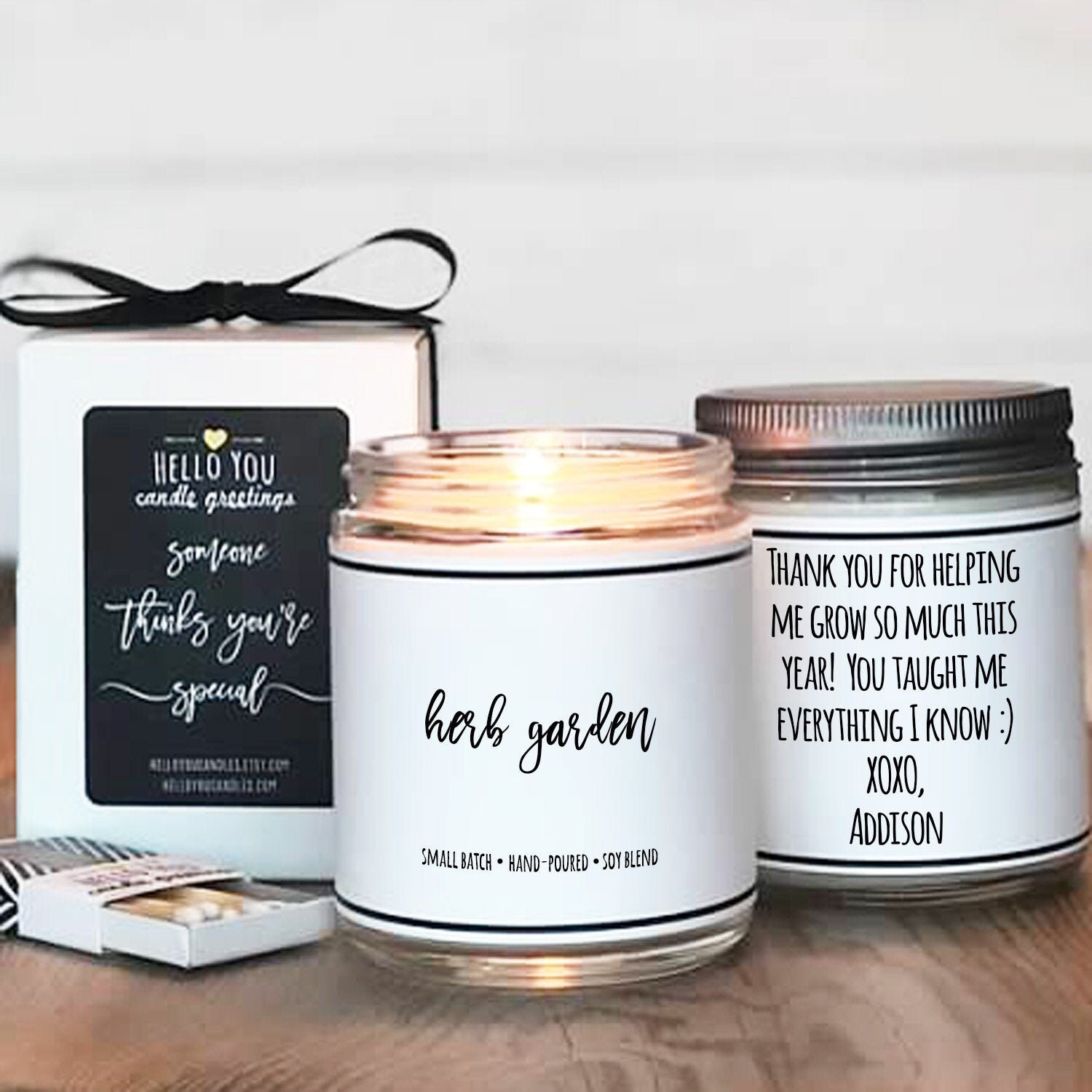 Herb Garden Soy Candle Herb Scented Candle Earthy Scented Candle