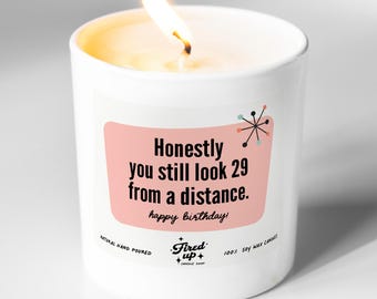 30th Birthday Gift Candle | Funny 30th Birthday Card Alternative | Funny Birthday Gift | Birthday Candle | You still look 29 from a distance
