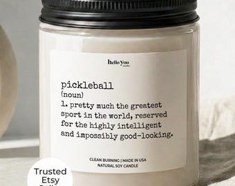 Pickleball Lover Gift Funny Pickleball Definition Candle