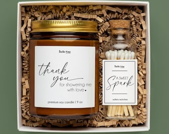 Bridal Shower Thank You Gift Box Hostess Thank You Gift Card Alternative Hosting Gift Thankyou Thank You Candle for Shower Hostess Gift