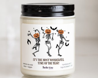 Halloween Candle Gift | Funny Halloween Gift | Fall Scented Candles | Fall Candle | It's the most wonderful time of the year Halloween gift