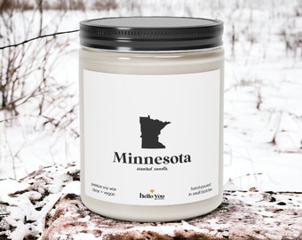 Minnesota Scented Candle - Homesick Gift | Feeling Homesick | State Scented Candle | Moving Gift | College Student Gift | State Candles