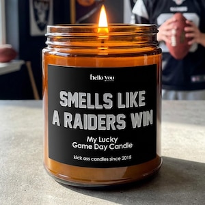 Raiders Win Scented Candle: Las Vegas Football Gift