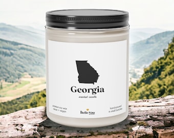 Georgia Scented Candle - Homesick Gift | Feeling Homesick | Missing Home Candle | State Scented Candle | Moving Gift | College Student Gift