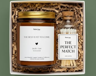 Personalized Newly Engaged Gift for Couple Best Friend Engagement Candle Scented Custom Getting Married Gift Bulk Wedding Favors