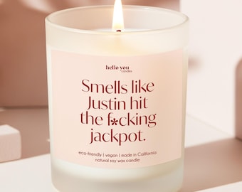 Engagement Candle Funny Gift for Wedding Candle Personalized Candle for Bachelorette Party Gift Funny Candle Custom Engagement Gift
