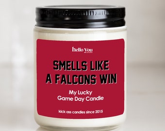 NFL Team Football Gifts, Lucky Game Day Candle, Smells like a Falcons Win Candle gifts for him, gifts for men