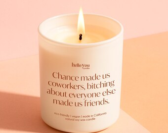 Coworker Gift for Coworker Chance Made Us Coworkers Gift Funny Candle Work Bestie Gift for Work Friend Leaving Job Funny Gift for Her