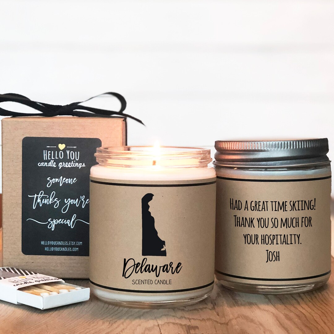 Delaware Scented Candle Homesick Gift Feeling Homesick State Scented