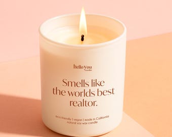 Realtor Gift for Realtor Candle for Real Estate Agent Best Realtor Candle Personalized Gift for Realtor Closing Agent Gift Home Closing Gift