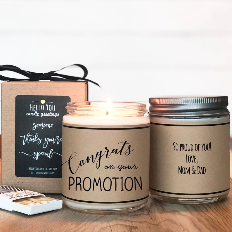 Congrats on Your Promotion Candle Gift New Job Gift Etsy