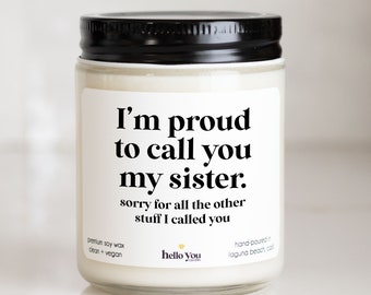 Gifts for Sister Birthday Gift Candle Funny Birthday Gift for Sister Funny Sister Candle | Sister Birthday Candle | Personalized Sister Gift