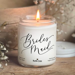 Bridesmaid Proposal Gift: Scented Soy Candle, Bridal Party Favor