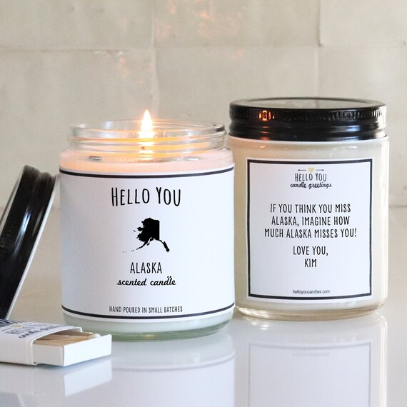 Alaska Scented Candle Homesick Gift Feeling Homesick State Scented