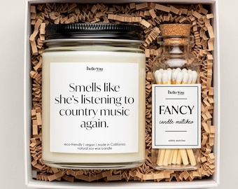 Country Music Lover Gift Smells Like Candle Coastal Cowgirl Gift Candle Best Friend Gift Funny Candles Cowboy Candle