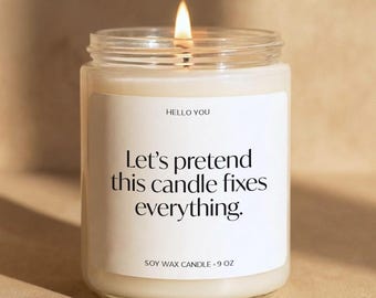 Self Care Candle, Self Care Gift Box idea, Stress Relief Present for Emotional Support Funny Relaxation Candle, This candle fixes everything