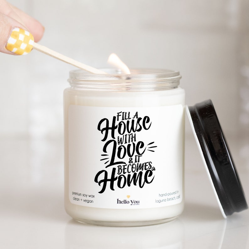 Housewarming Gifts, New Home Gifts, New Homeowner Gifts, First Home Gifts, Personalized Gifts, Personalized Candles, Fill a House with Love image 2