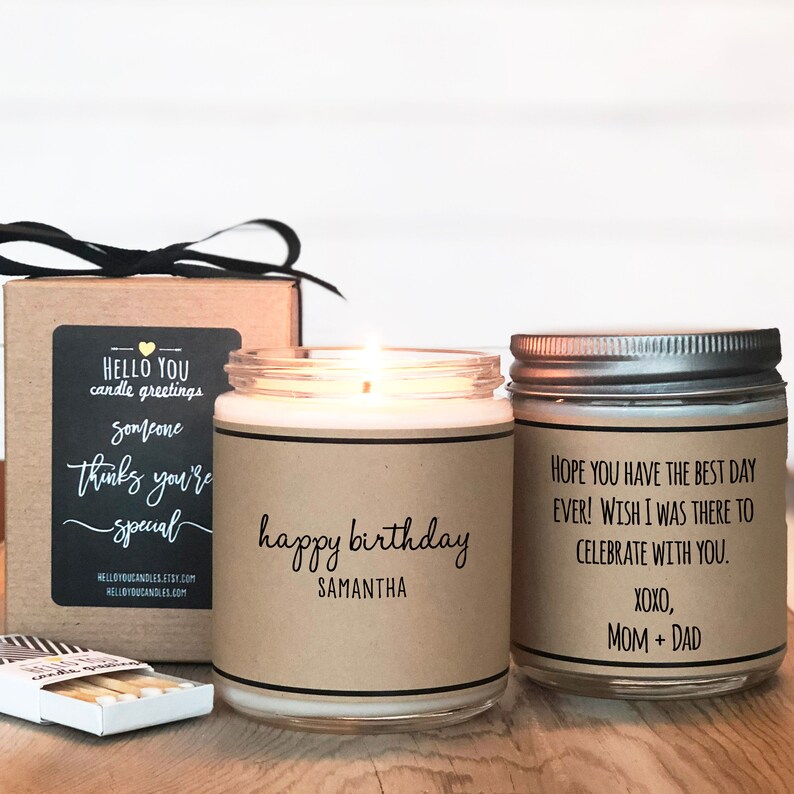 Personalized Birthday Gift Candle Personalized Birthday Etsy