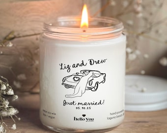 Wedding Card Alternative Personalized Wedding Gifts Just Married Wedding Gift Candle | Unique Wedding Gift | Wedding Gift for Couple
