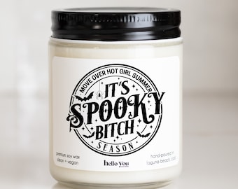Spooky Bitch Season Candle | Fall Scented Candles | Fall Candles | Halloween Decor | Cute Halloween Candle | Pumpkin scented candle