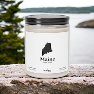 Maine Scented Candle - Homesick Gift | Feeling Homesick | State Scented Candle | Moving Gift | College Student Gift | State Candles