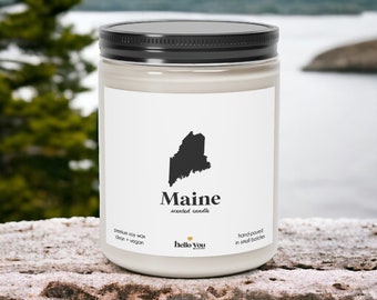 Maine Scented Candle - Homesick Gift | Feeling Homesick | State Scented Candle | Moving Gift | College Student Gift | State Candles