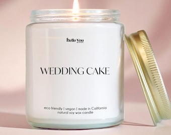 Gift for bridesmaid gift for mother of the bride gift for day of wedding thank you gift personalized engagement gift for wedding cake candle