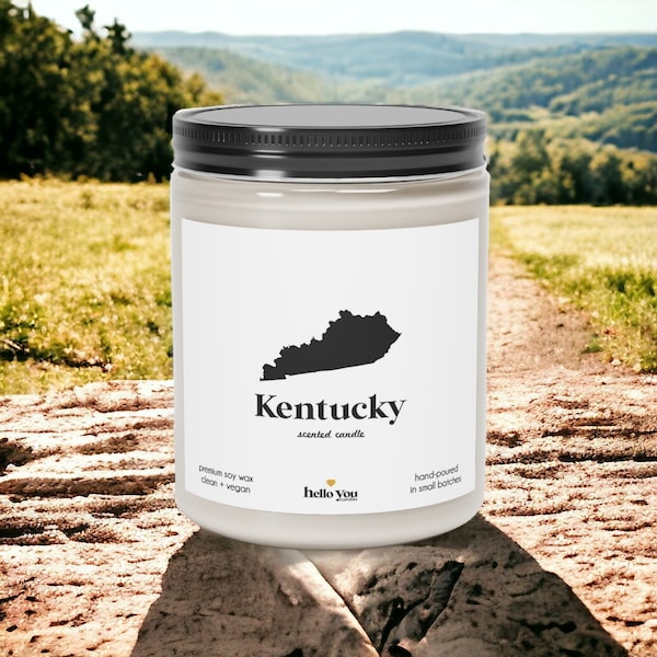 Kentucky Scented Candle - Homesick Gift | Feeling Homesick | State Scented Candle | Moving Gift | College Student Gift | State Candles