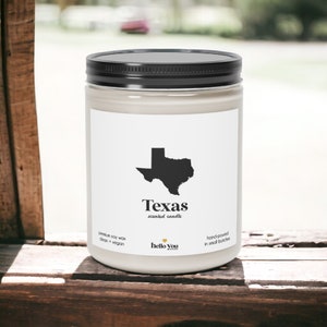 Texas Scented Candle - Homesick Gift | State Scented Candle | Moving Gift | College Student Gift | State Candles | Homesick Candle