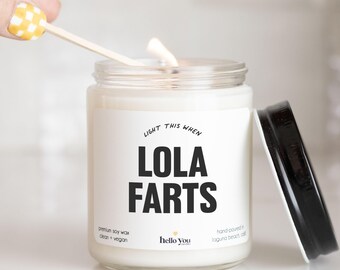 Funny Dog Candle Gift for Dog Mom Pet Lover Light When Pup Farts