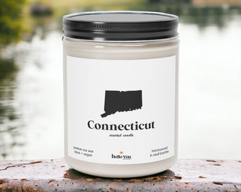 Connecticut Scented Candle - Homesick Gift | Feeling Homesick | State Scented Candle | Moving Gift | College Student Gift | State Candles