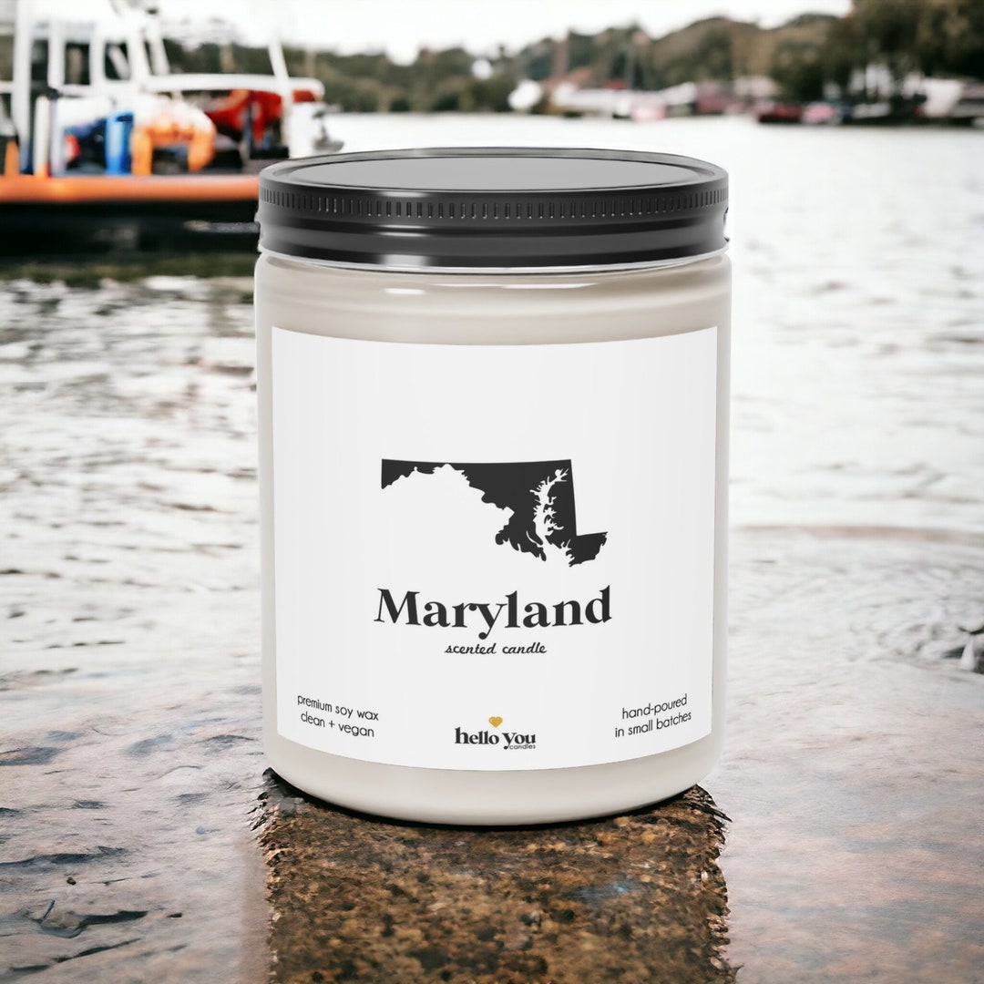 Maryland Scented Candle Homesick Gift I Love Maryland State Scented