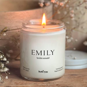 Bridesmaid Gifts Personalized Bridesmaid Candles Bridesmaid Proposal Box Idea Bridesmaid Ask Candle Custom Name Bridesmaid Wedding Gift