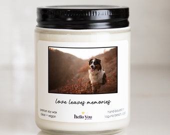 Pet Memorial Photo Candle | Loss of Pet Gift | Loss of Dog Gift | Condolence Gift | Custom Pet Memorial Candle | Pet Remembrance Gift