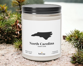 North Carolina Scented Candle - Homesick Gift | Feeling Homesick | State Scented Candle | Moving Gift | College Student Gift | State Candles