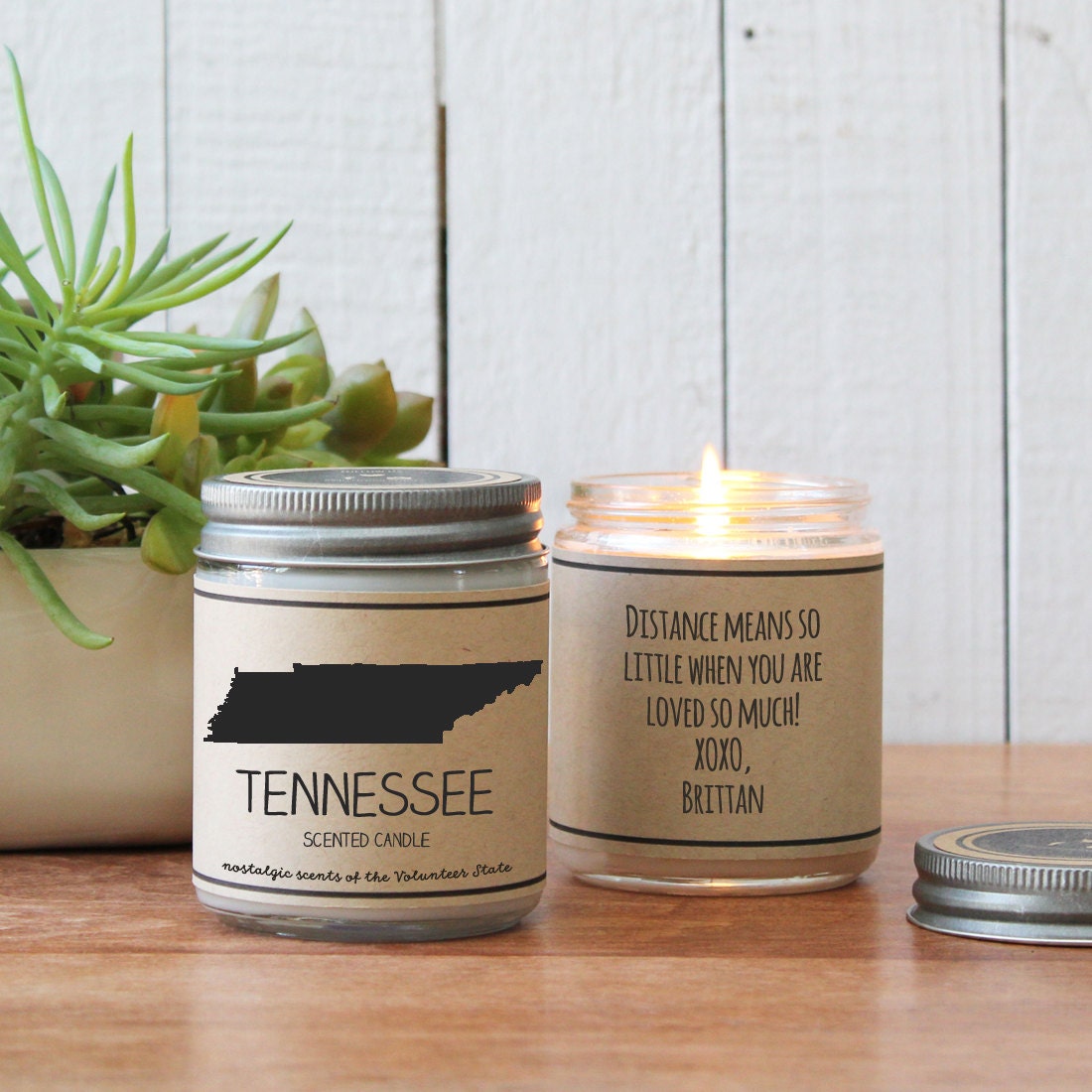 Tennessee Scented Candle Homesick Gift I Love Tennessee Etsy