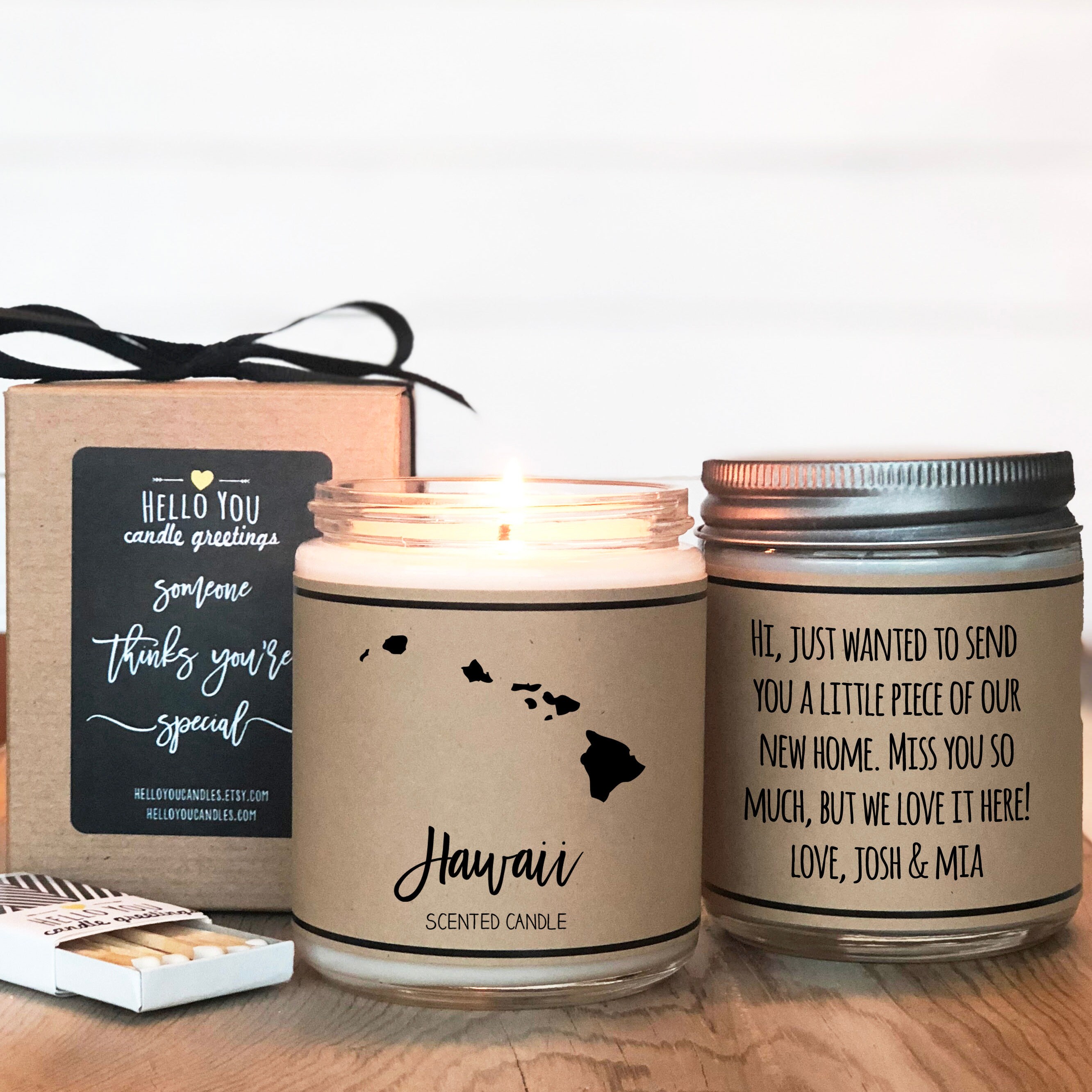 Hawaii Scented Candle Homesick Gift Feeling Homesick State