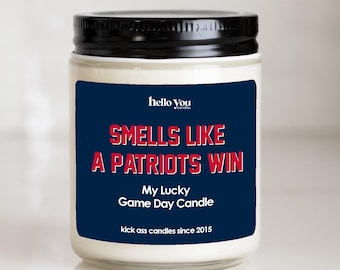 Patriots Win Scented Candle: New England Football Gift