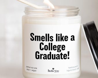 College Graduation Gift Candle | Personalized Graduation Gift | Send a Graduation Gift | Bachelor's Degree Gift Candle
