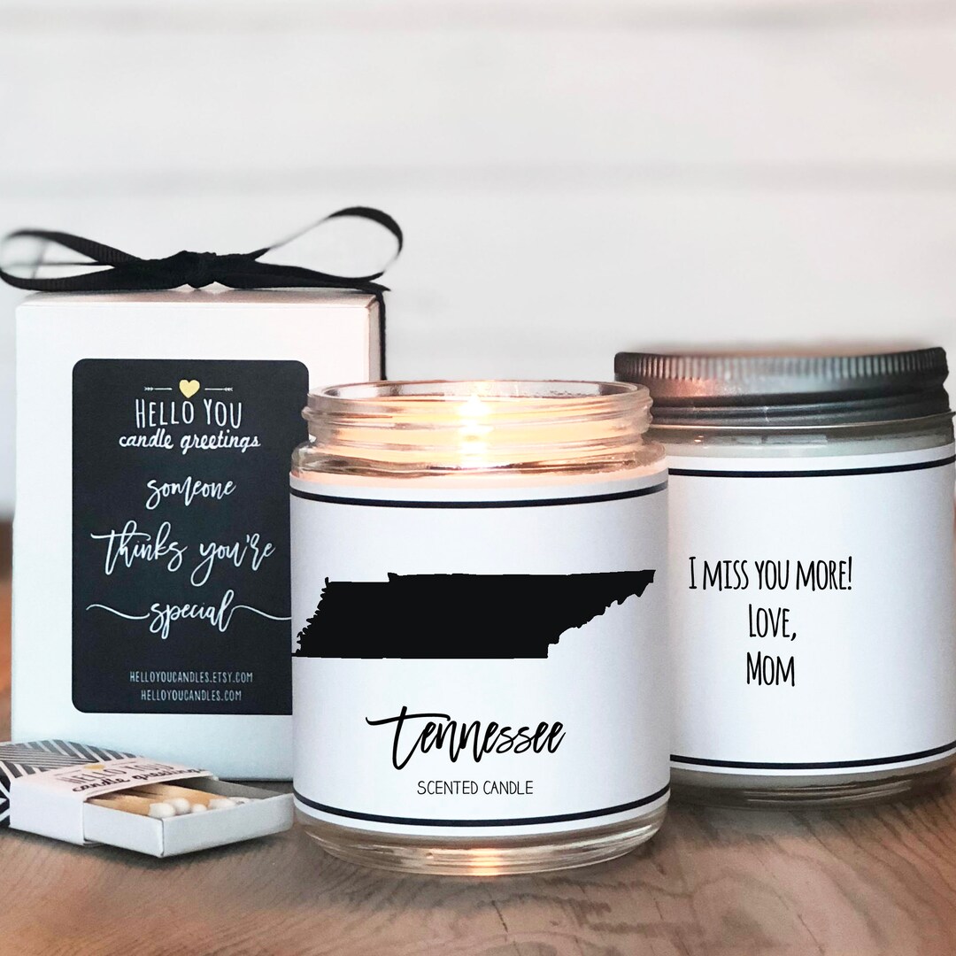Tennessee Scented Candle Homesick Gift I Love Tennessee Etsy