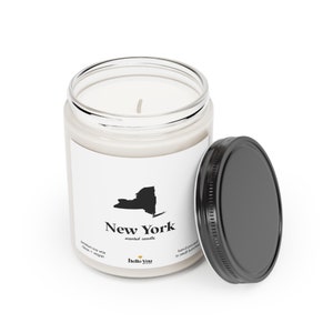 New York Scented Candle Homesick Gift Feeling Homesick State Scented Candle Moving Gift College Student Gift State Candles image 2