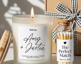Engagement Candle Engagement Gift Box Newly Engaged Gift Engagement Present for Couple Engagement Gift for Couple Unique Candle Gift