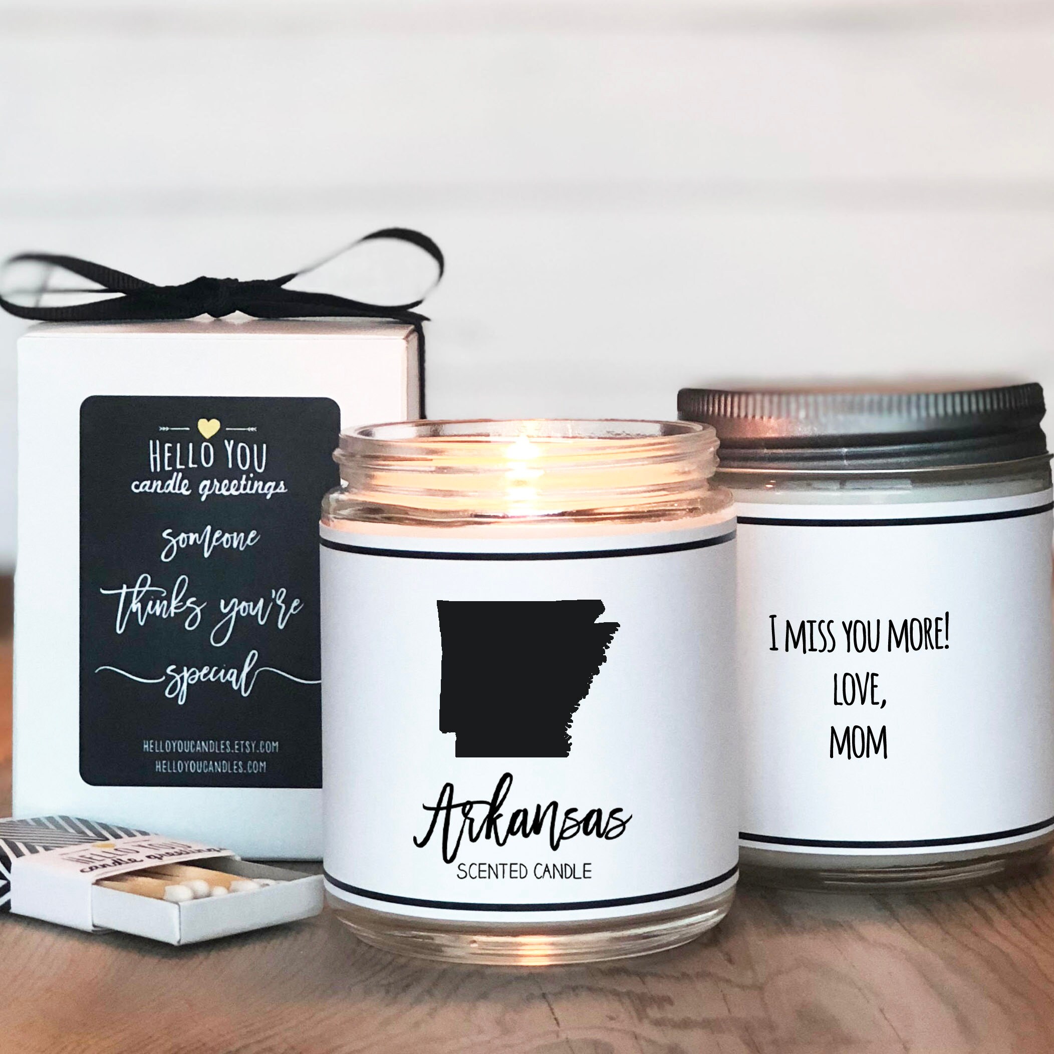 Arkansas Scented Candle Homesick Gift Missing Home Gift State Scented Candle Moving Gift